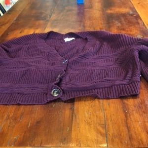 Aeropostale crop cardigan sweater